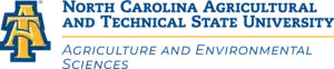 Logo for North Carolina Agricultural and Technical State University featuring the letters "A&T" above the university name and the phrase "Agriculture and Environmental Sciences.